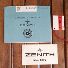 Zenith Defy, Libretto di